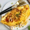Fajita Chicken cheesy omelette